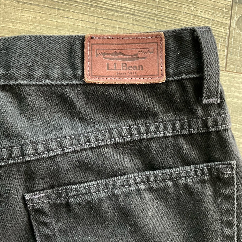 33x28 LL Bean Double L Classic Fit Denim Jeans Mens Black 100% Cotton 220626 - Picture 11 of 11